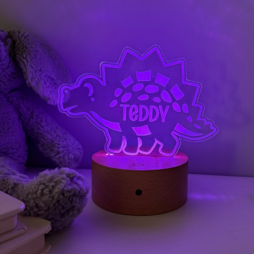 Dinosaur Theme Night Light - Muffin Luxe Sign Studio