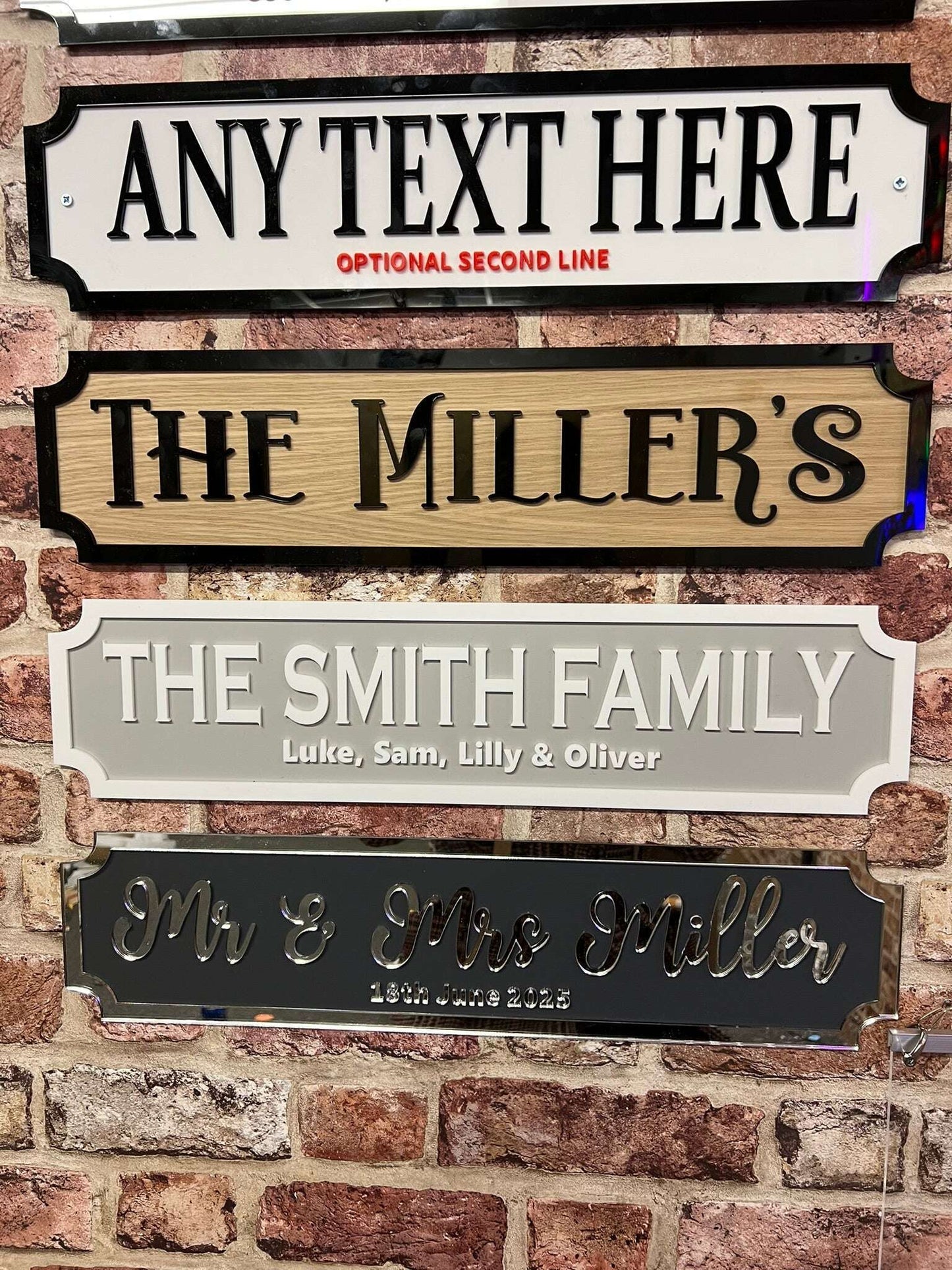 Stylish 3D name sign for modern home interiors