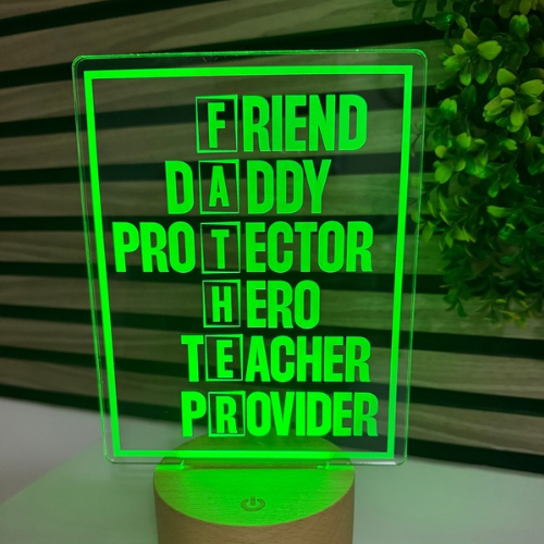 Father's Day Appreciation Night Light, Night Light for a Dad, Father's Day Gift