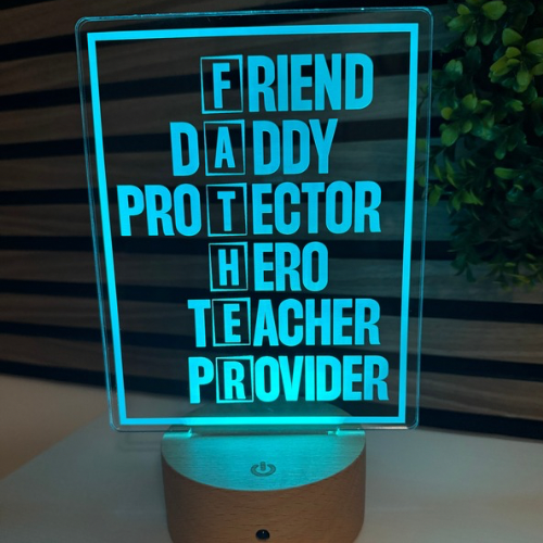 Father's Day Appreciation Night Light, Night Light for a Dad, Father's Day Gift