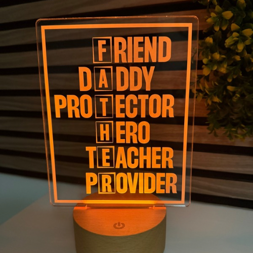 Father's Day Appreciation Night Light, Night Light for a Dad, Father's Day Gift