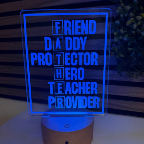 Father's Day Appreciation Night Light, Night Light for a Dad, Father's Day Gift