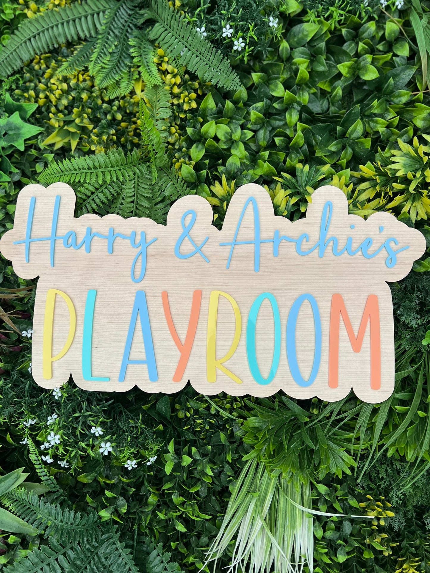 Personalised Playroom/Bedroom/Play Corner Wooden Sign