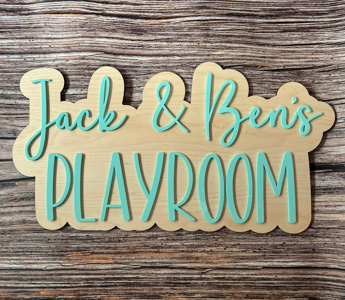 Personalised Playroom/Bedroom/Play Corner Wooden Sign