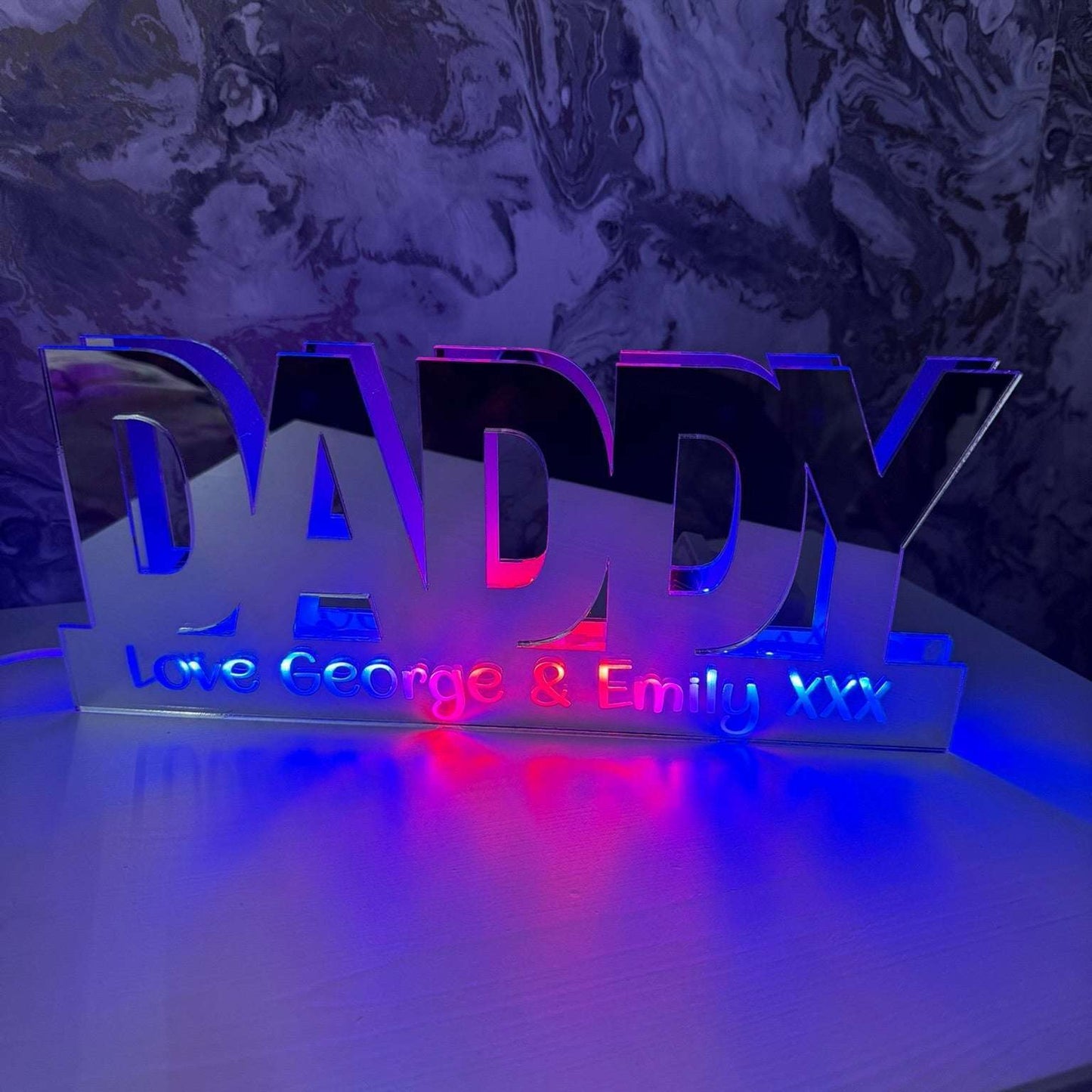 Personalised Dad LED night light keepsake gift from children