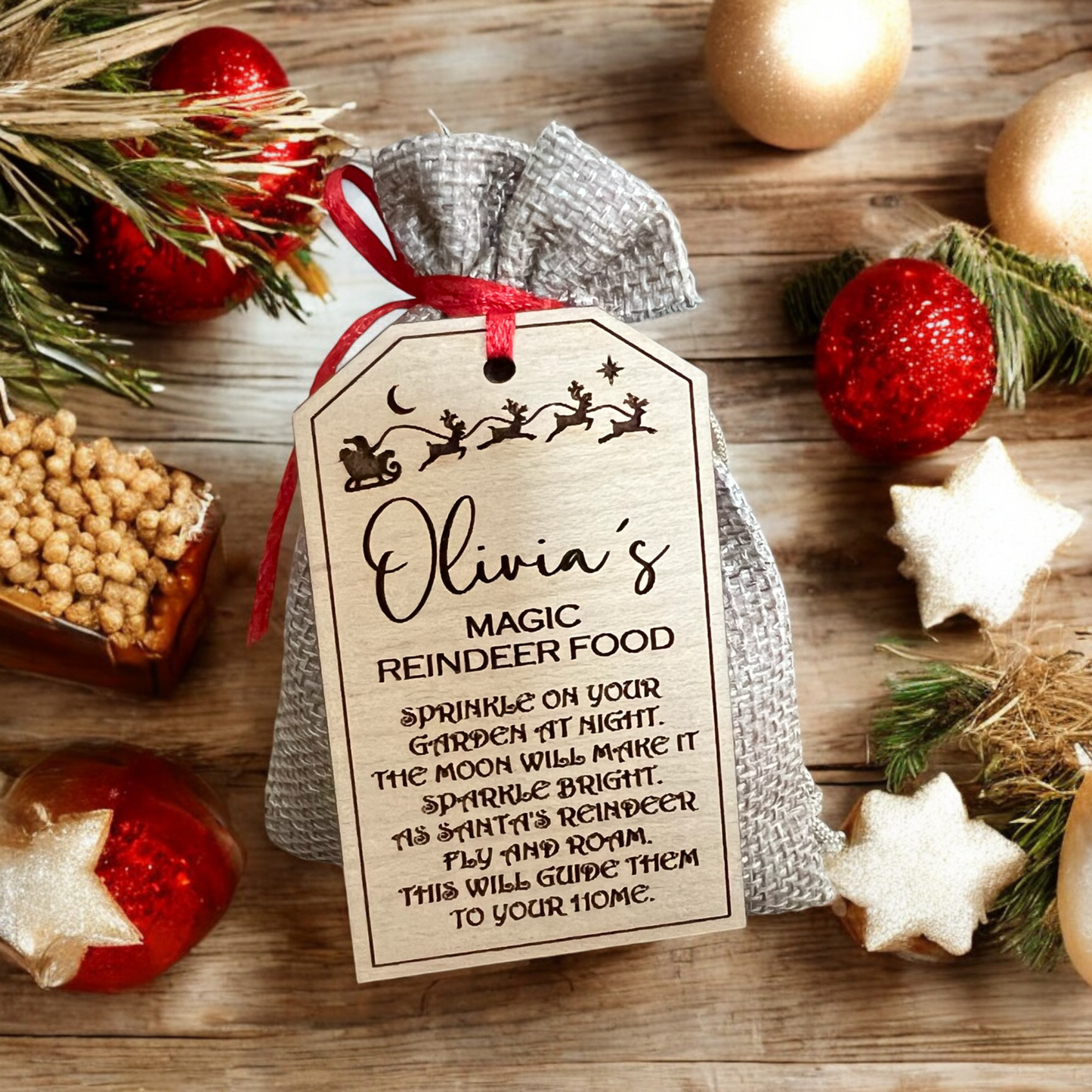 Santa’s Magic Key and reindeer food mix ready for Christmas Eve