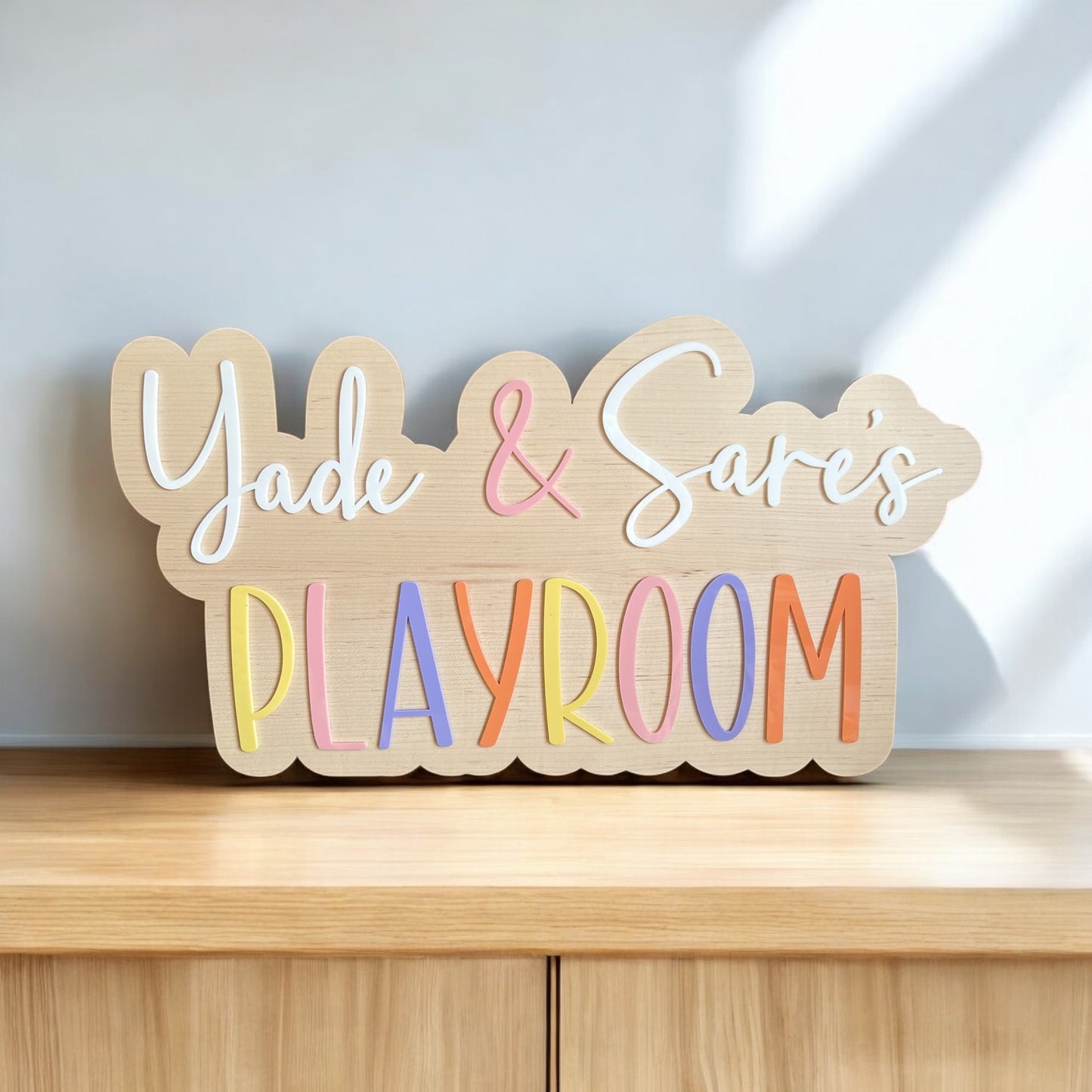 Personalised Playroom/Bedroom/Play Corner Wooden Sign