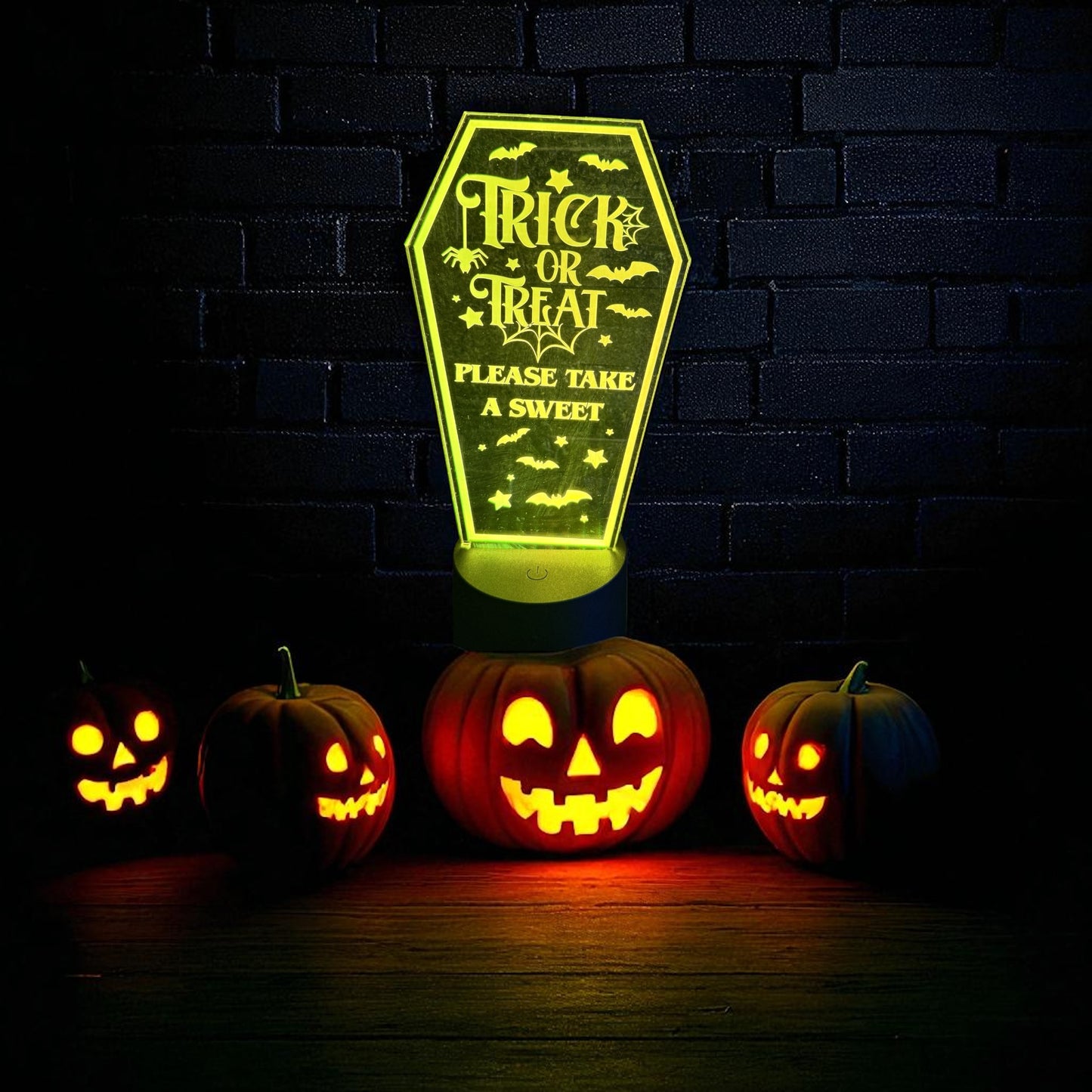 remote control Trick or Treat night light for Halloween display