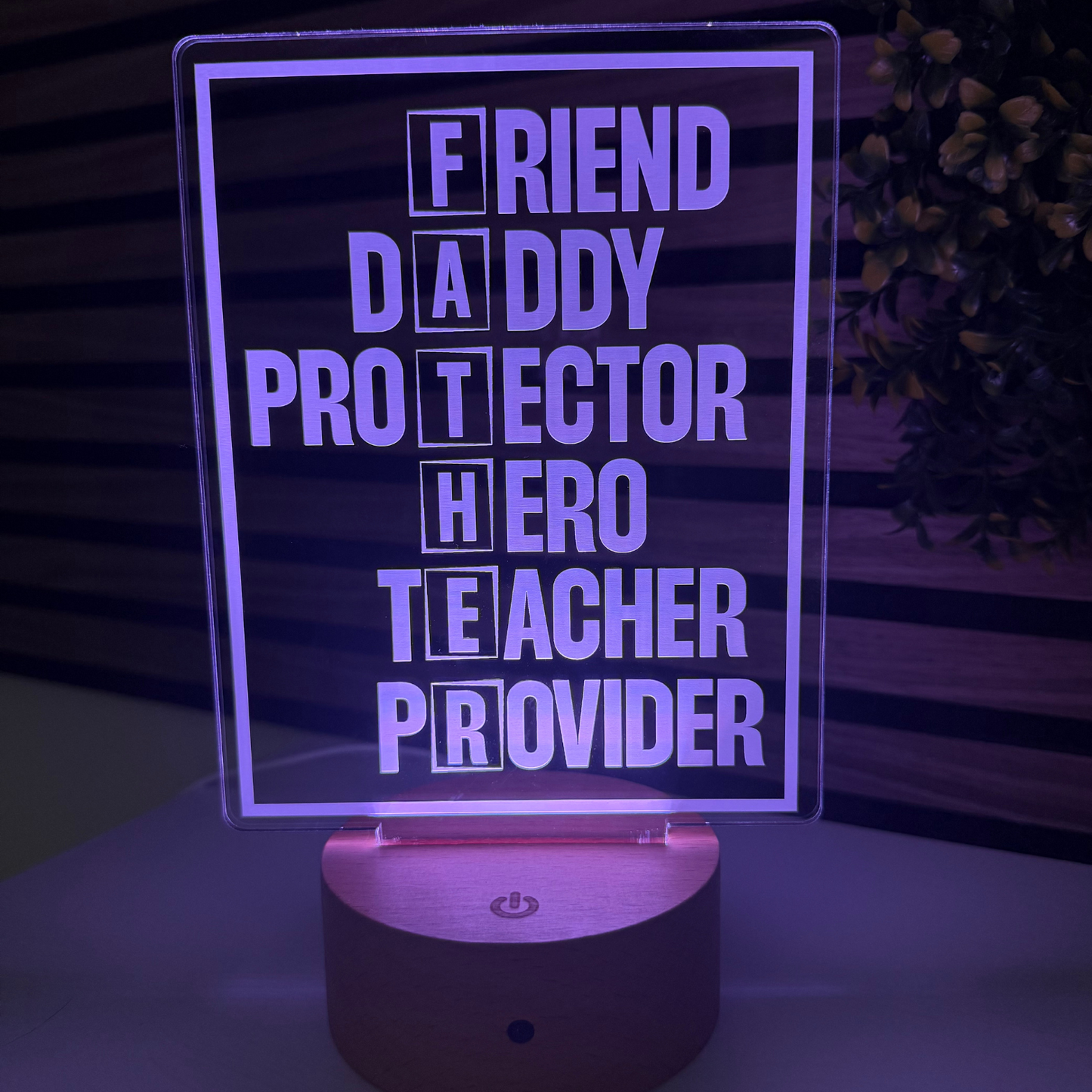 Father's Day Appreciation Night Light, Night Light for a Dad, Father's Day Gift