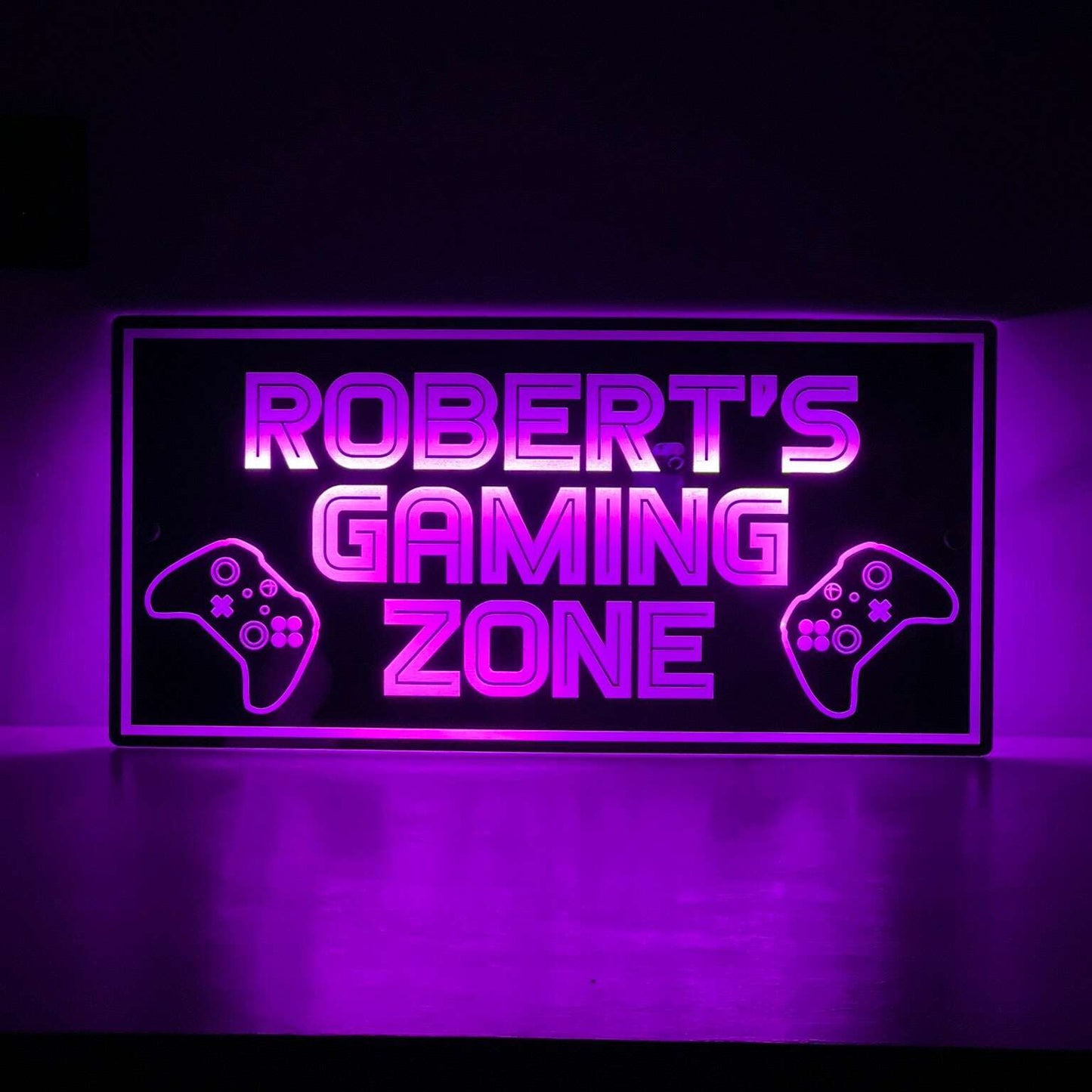 Xbox-style LED gaming room decor for boys and teens