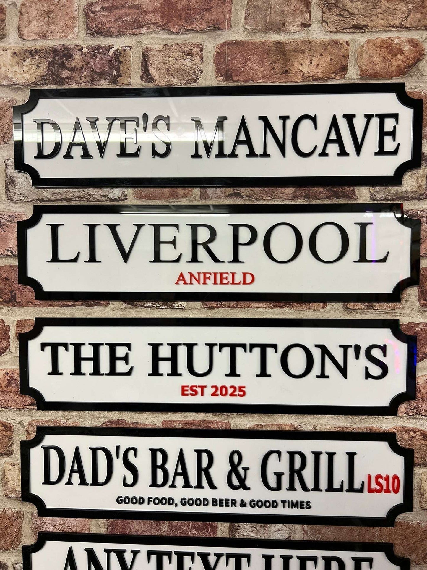 Acrylic custom street name sign for unique spaces