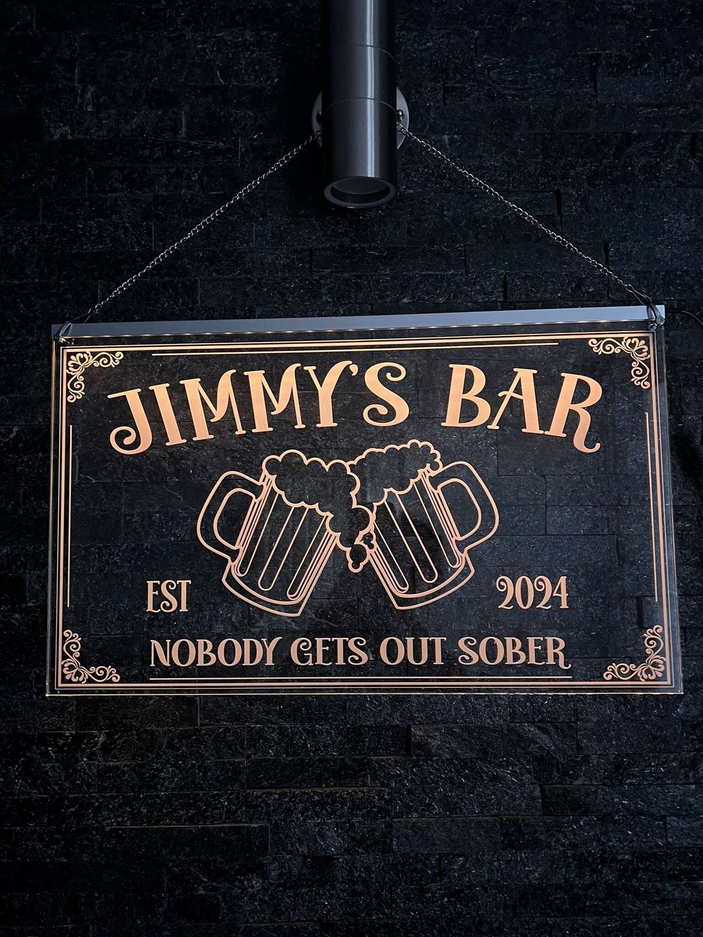 Remote and music-sync LED custom bar lighting