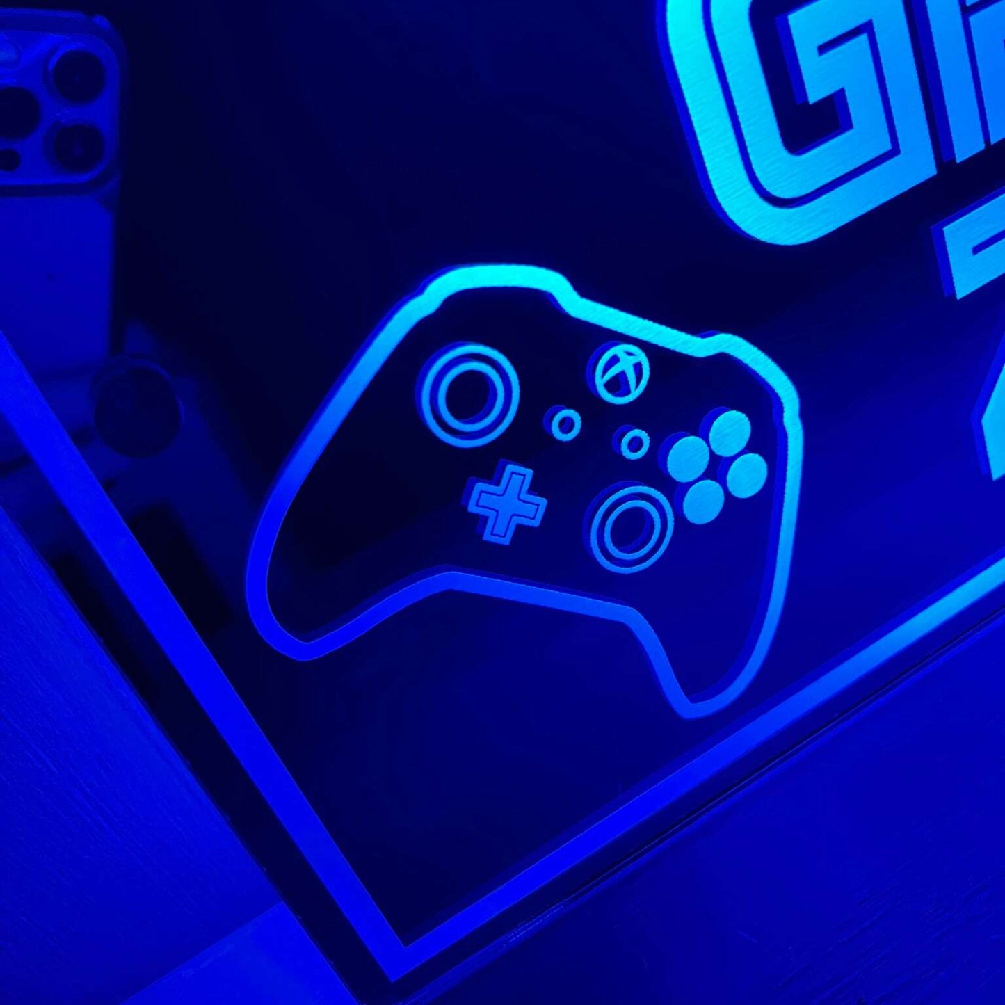 Custom gift LED mirror sign for Xbox gaming setup