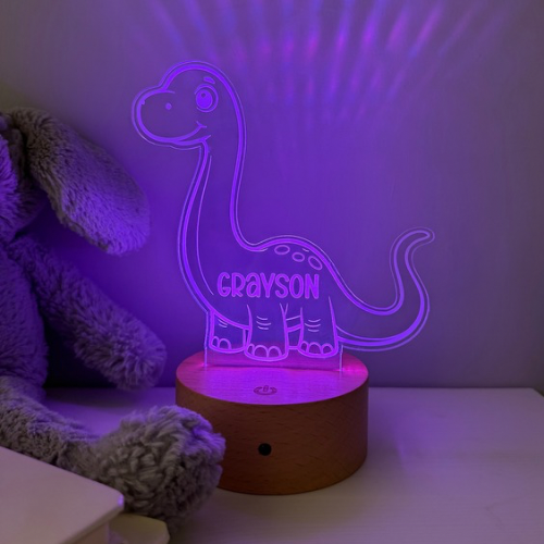 Colour-changing LED dinosaur night light for kids’ bedrooms