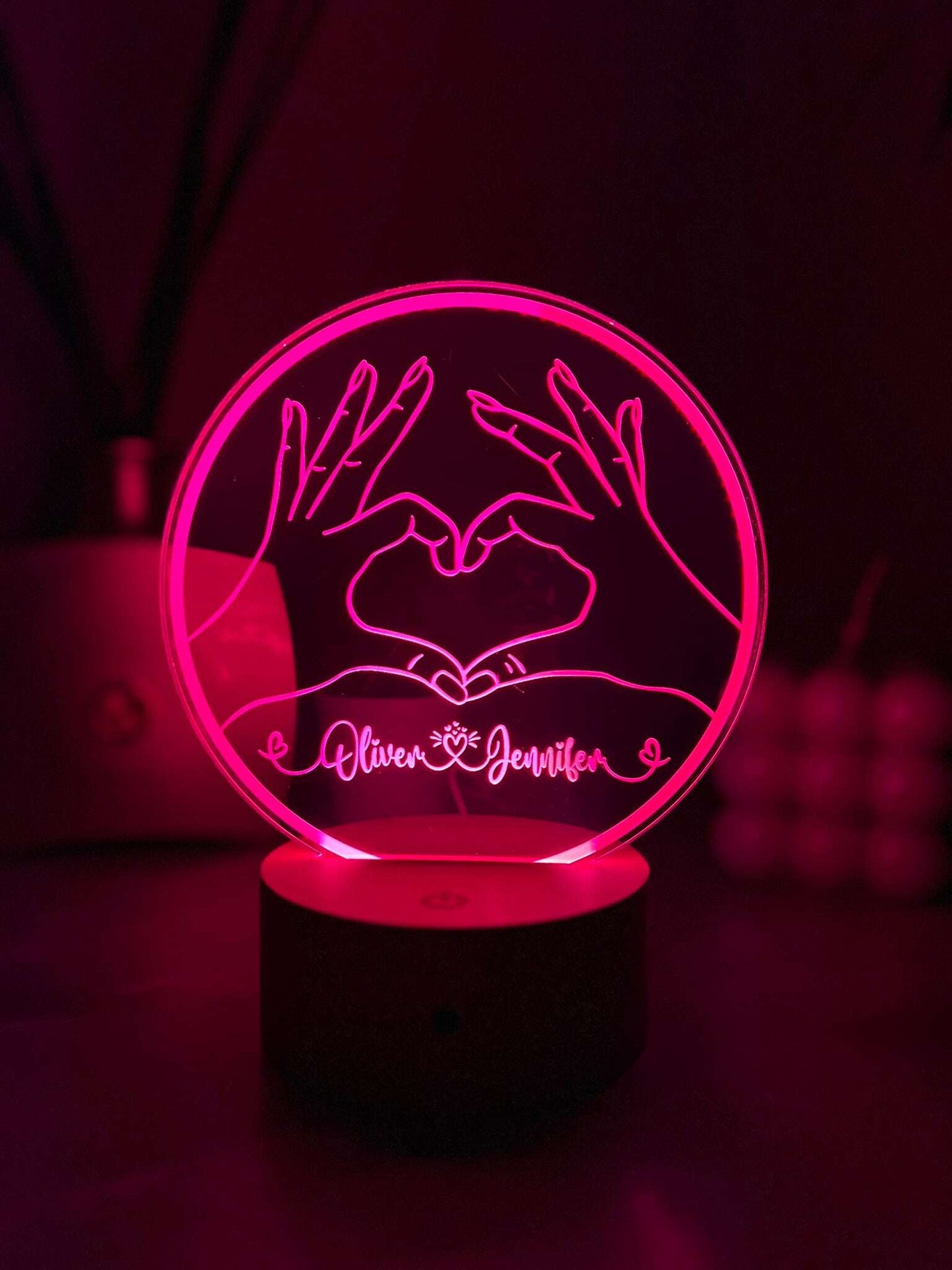 Couple’s name night light gift for special occasions
