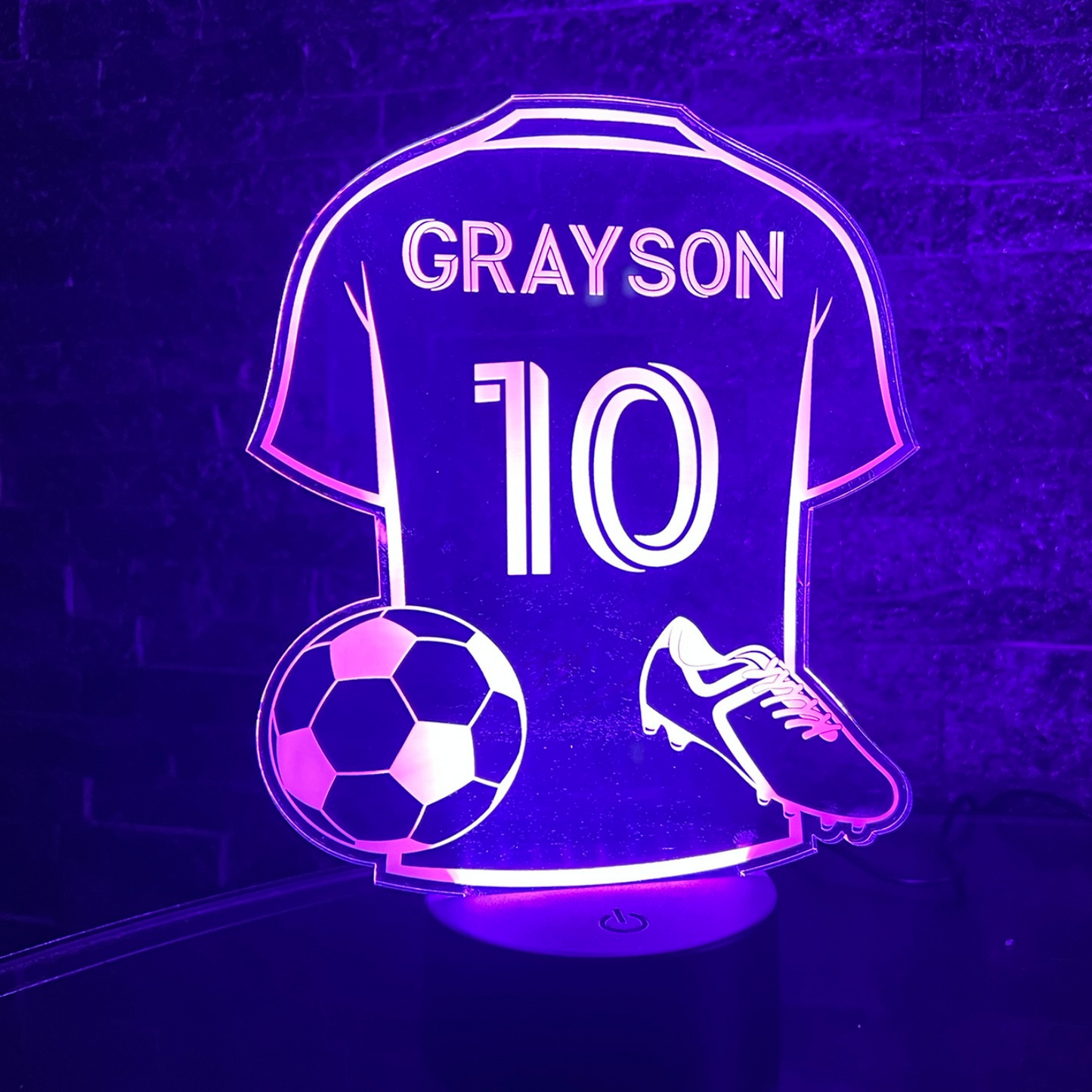 Football shirt LED night light with remote colour control