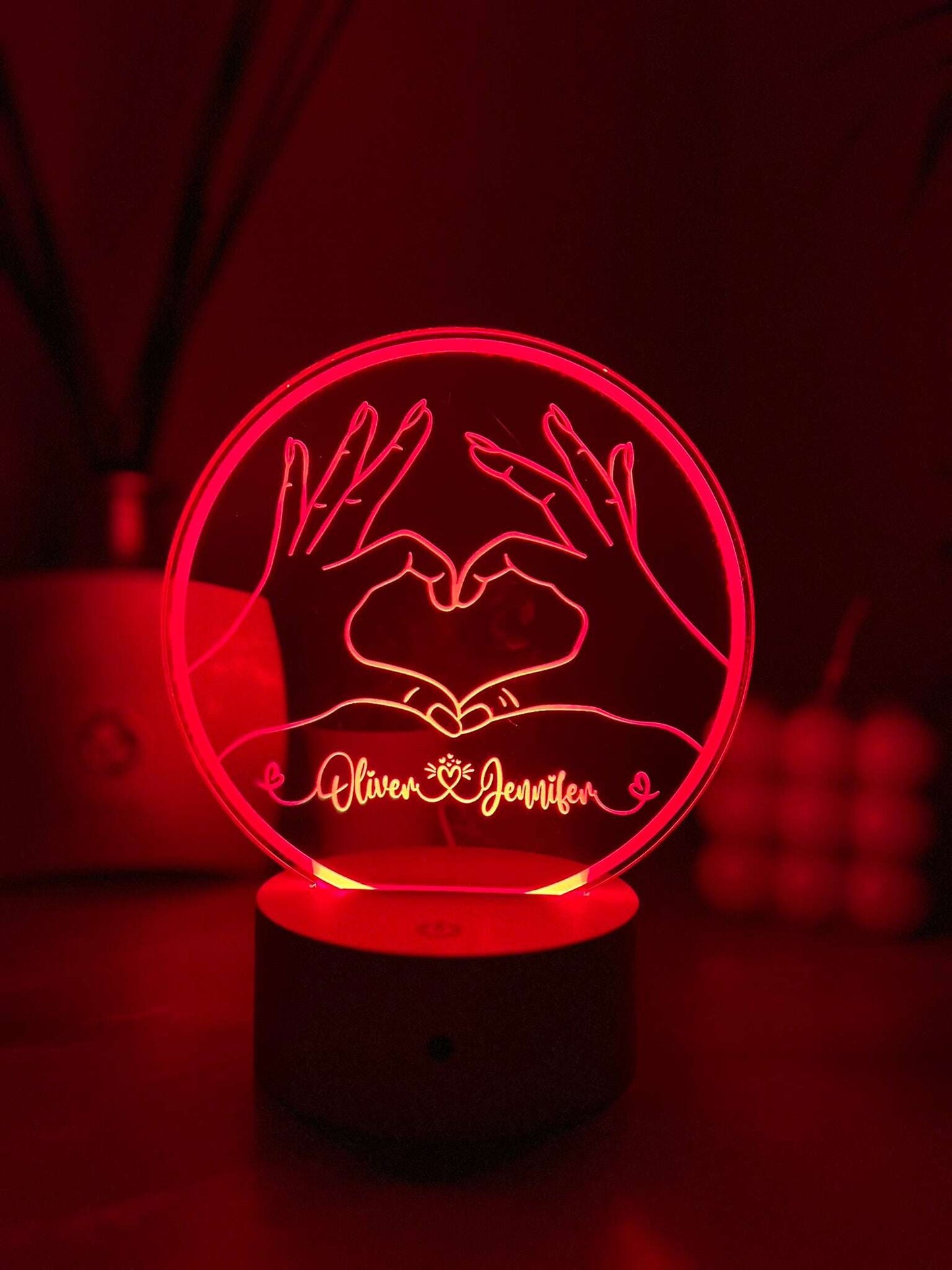 Custom LED light gift for Valentine’s Day or anniversaries