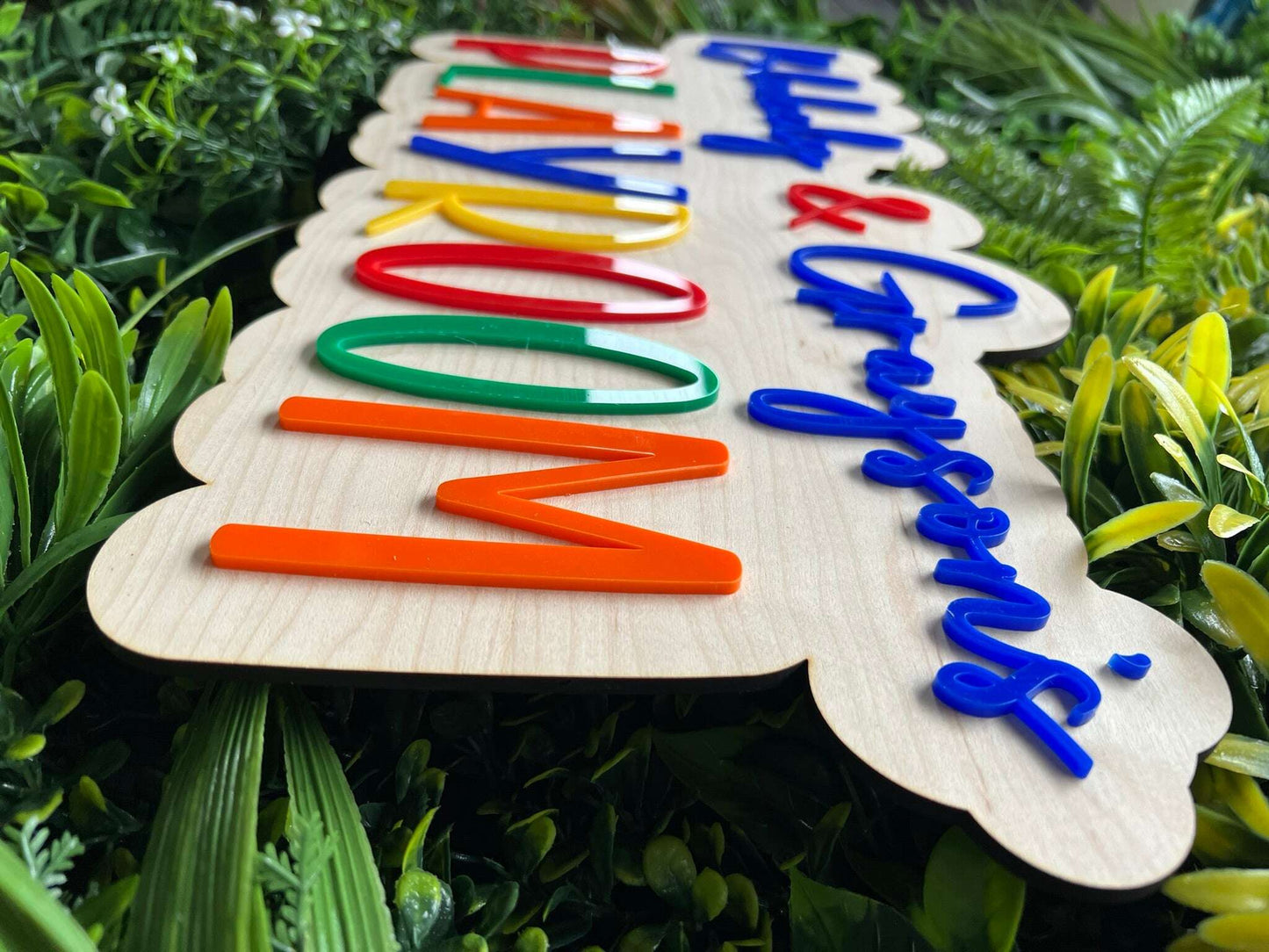 Custom wooden sign ideal for play corners or bedrooms