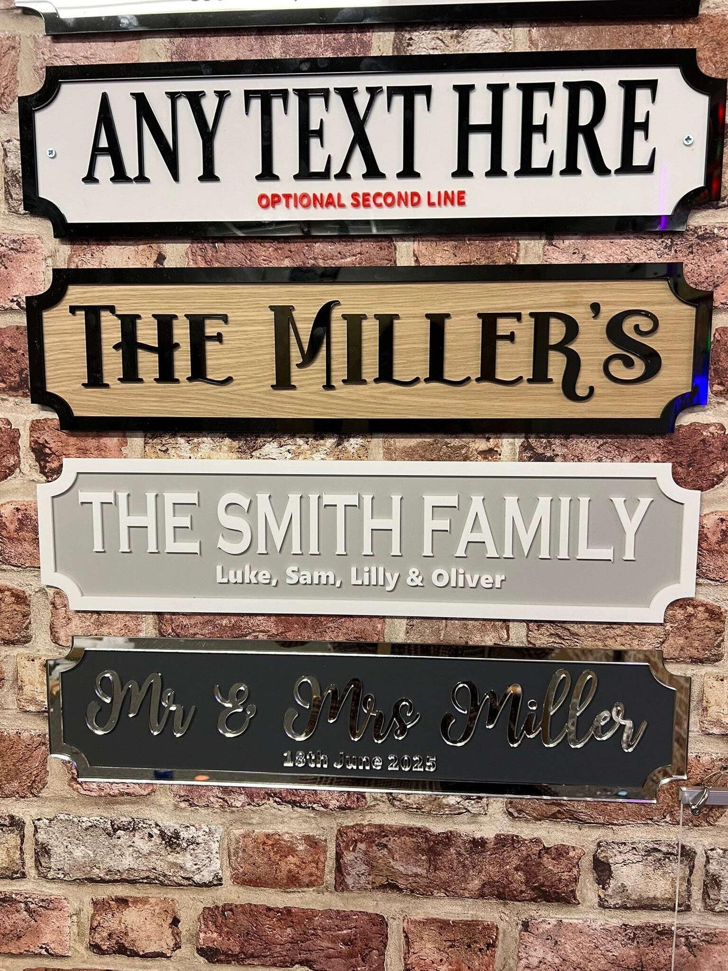 Family name wall sign perfect for living room décor