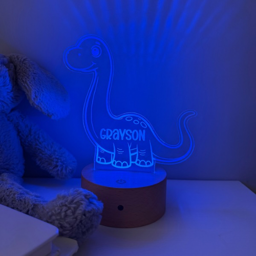 Fun dinosaur-themed night light perfect for children’s rooms