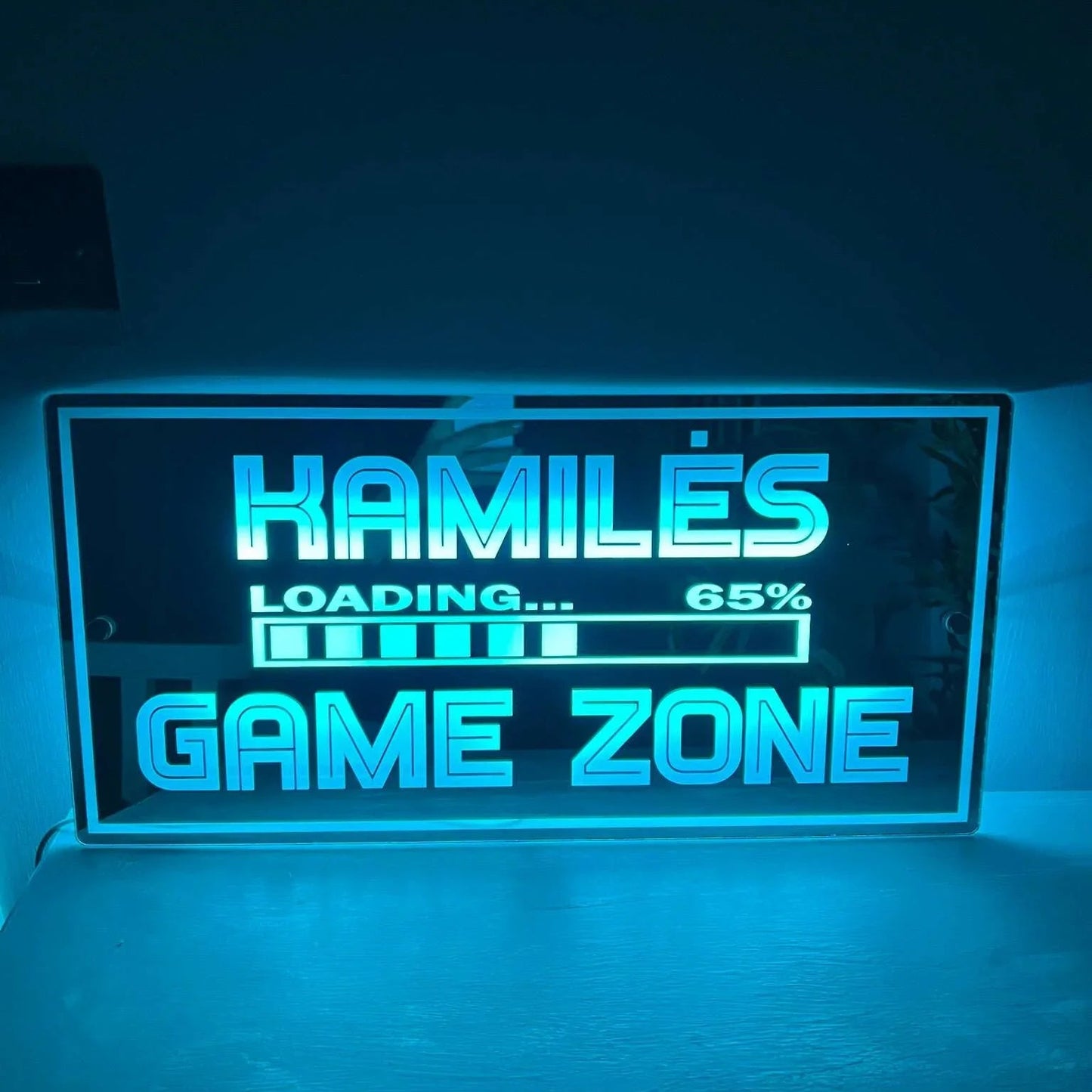 Eye-catching LED Game Zone sign gift for gamers