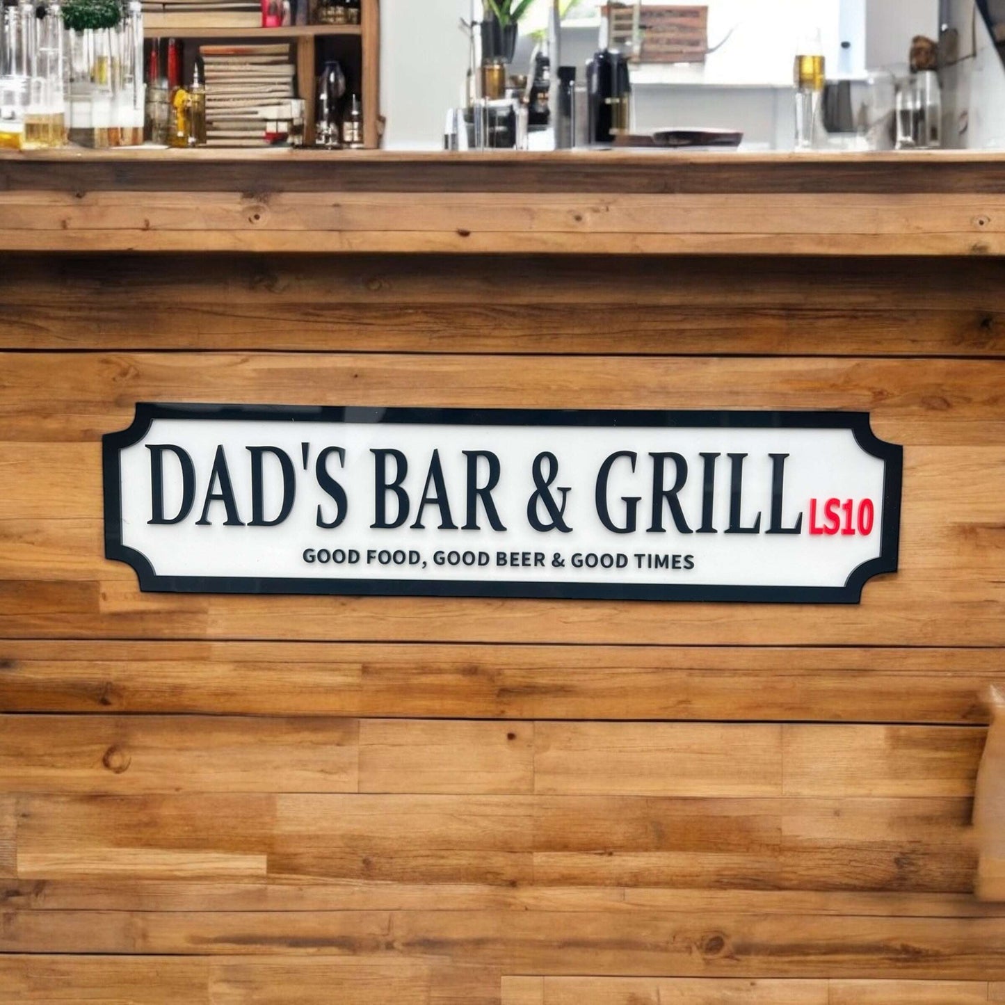 Custom 3D street plaque gift for grandad