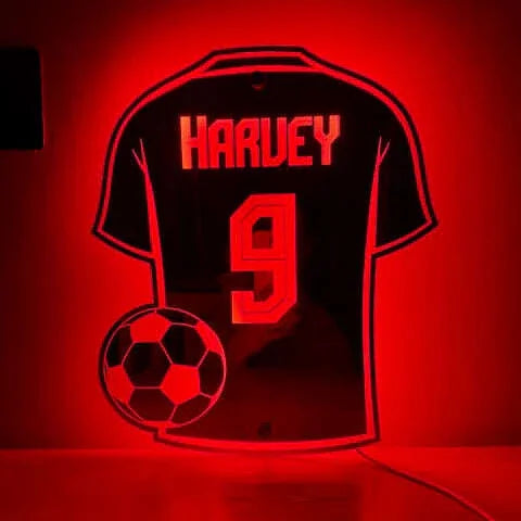 LED football sign presented in a gift box.