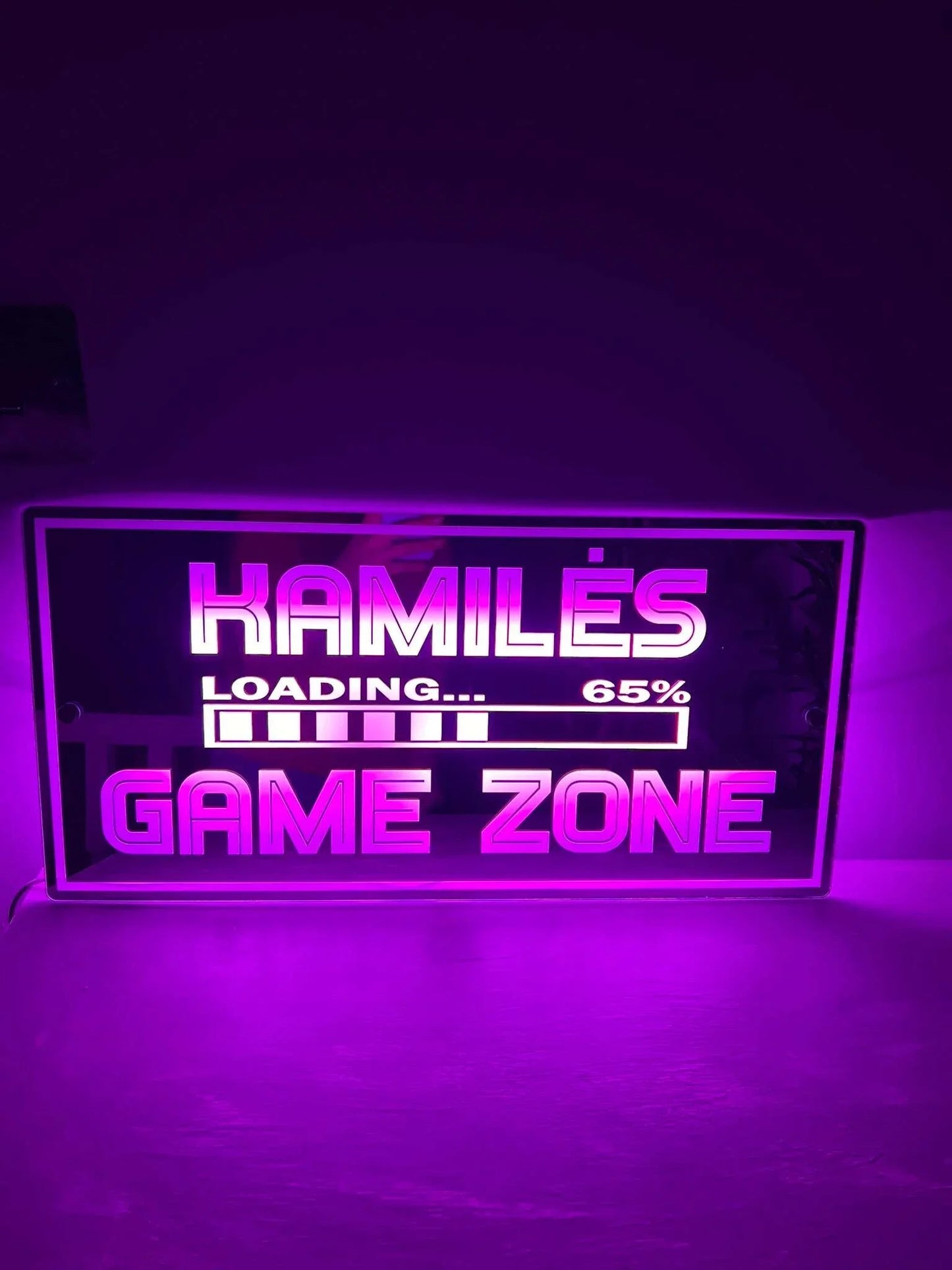 Personalised Game Zone LED sign ideal for gaming enthusiasts