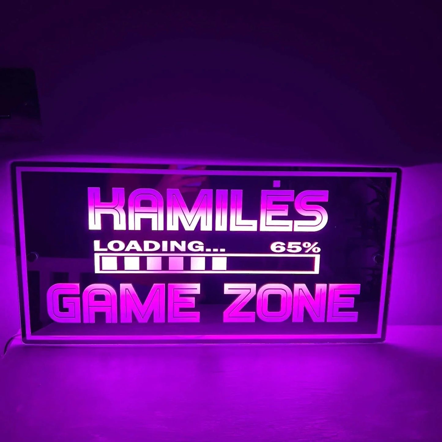 Personalised Game Zone LED sign ideal for gaming enthusiasts