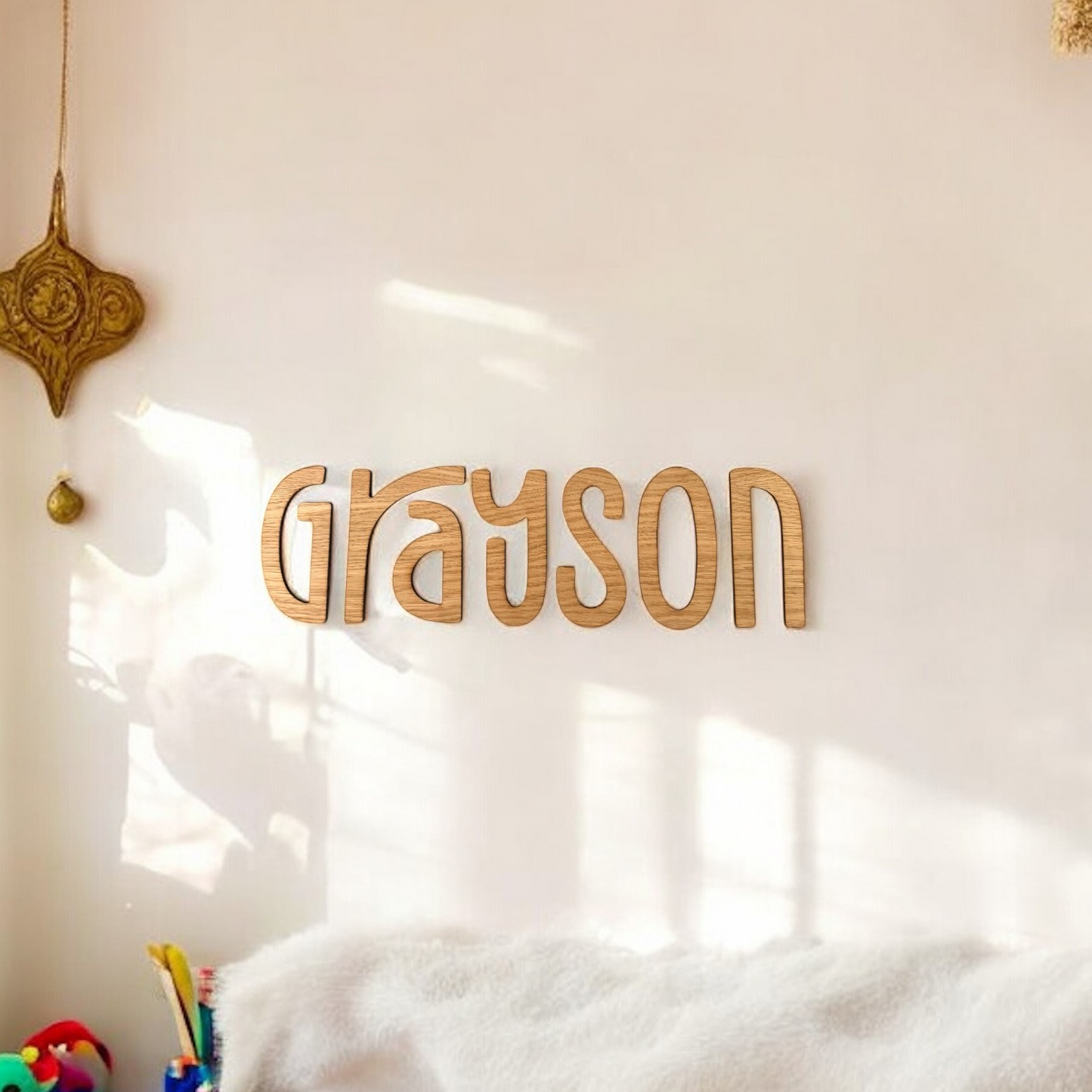 Personalised Wooden Name Sign, Nursery Décor, Playroom Décor, Kids Room Décor Luxe Sign Studio