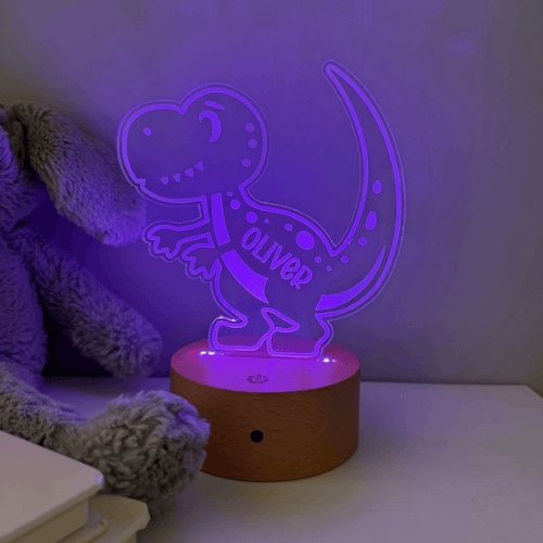 Unique dinosaur-themed night light gift for birthdays or Christmas