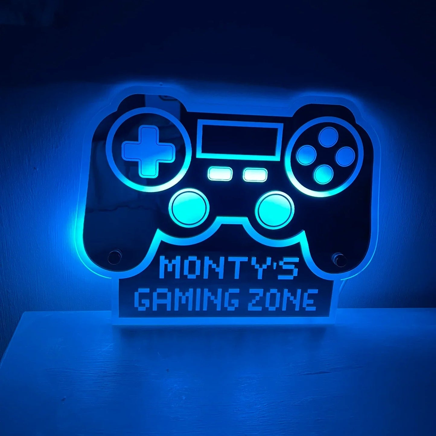 Unique personalised LED PlayStation controller sign gift