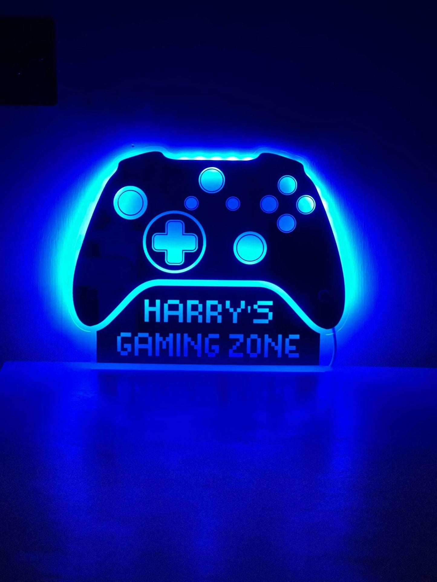 Personalised LED Xbox game controller sign unique gift