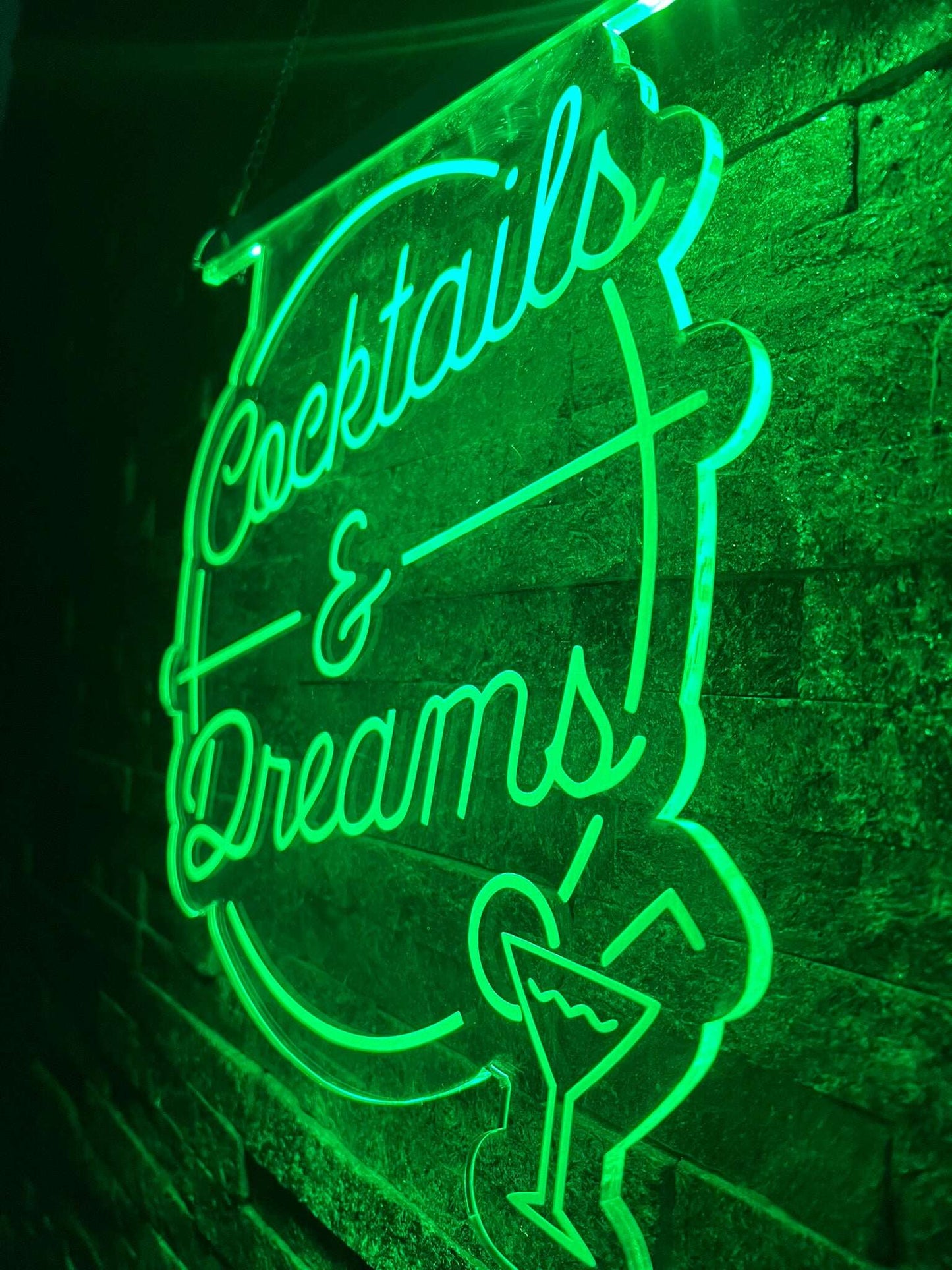 Fun neon-style LED sign ideal for home bars