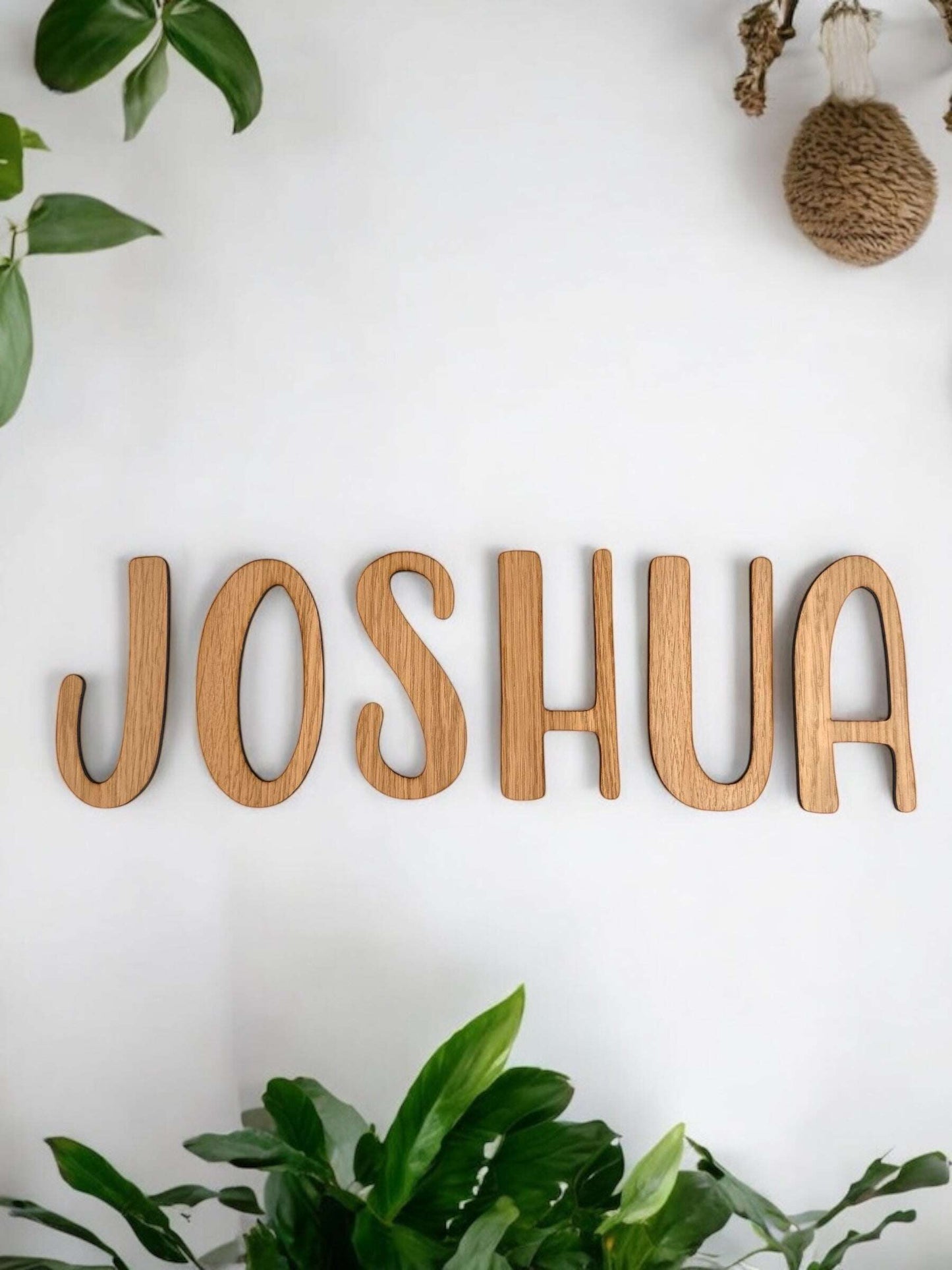 Wooden name sign for playroom wall – custom kids décor gift