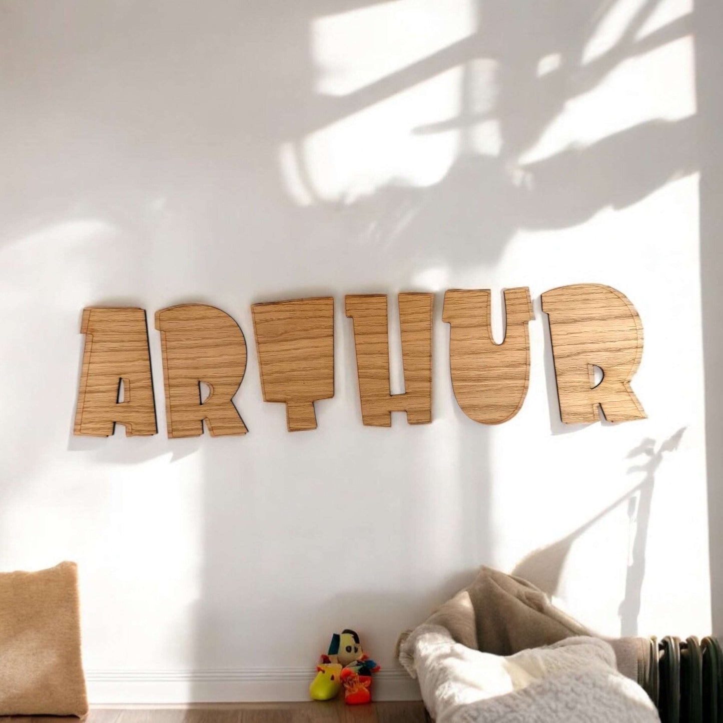 Handcrafted name plaque for baby nursery or children's décor