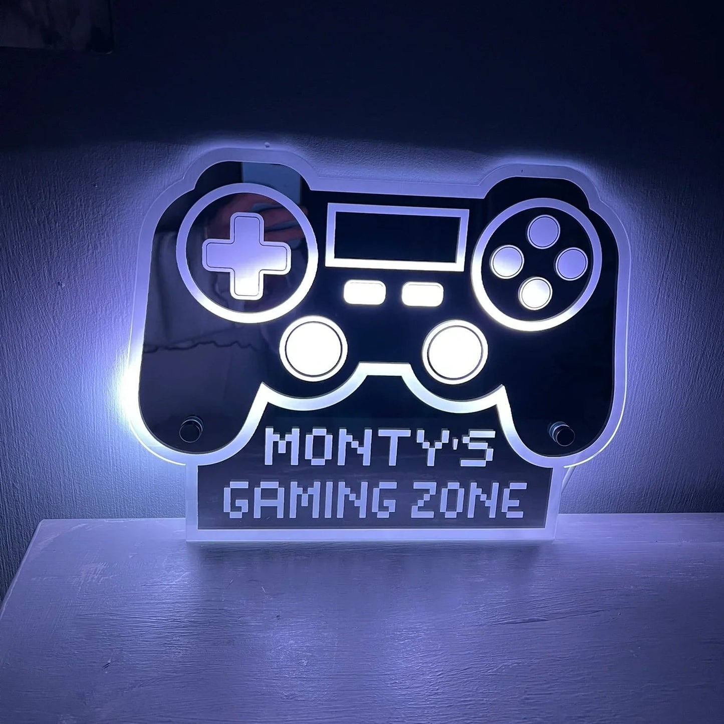 PlayStation controller LED night light personalised for gifting