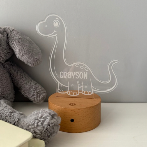 Remote-controlled custom dinosaur night light, ideal for gifts
