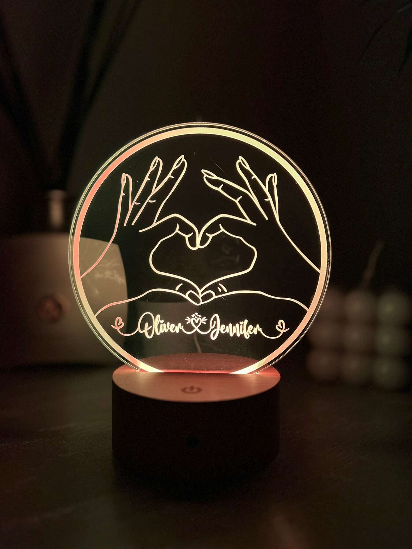 LED night light celebrating love and togetherness
