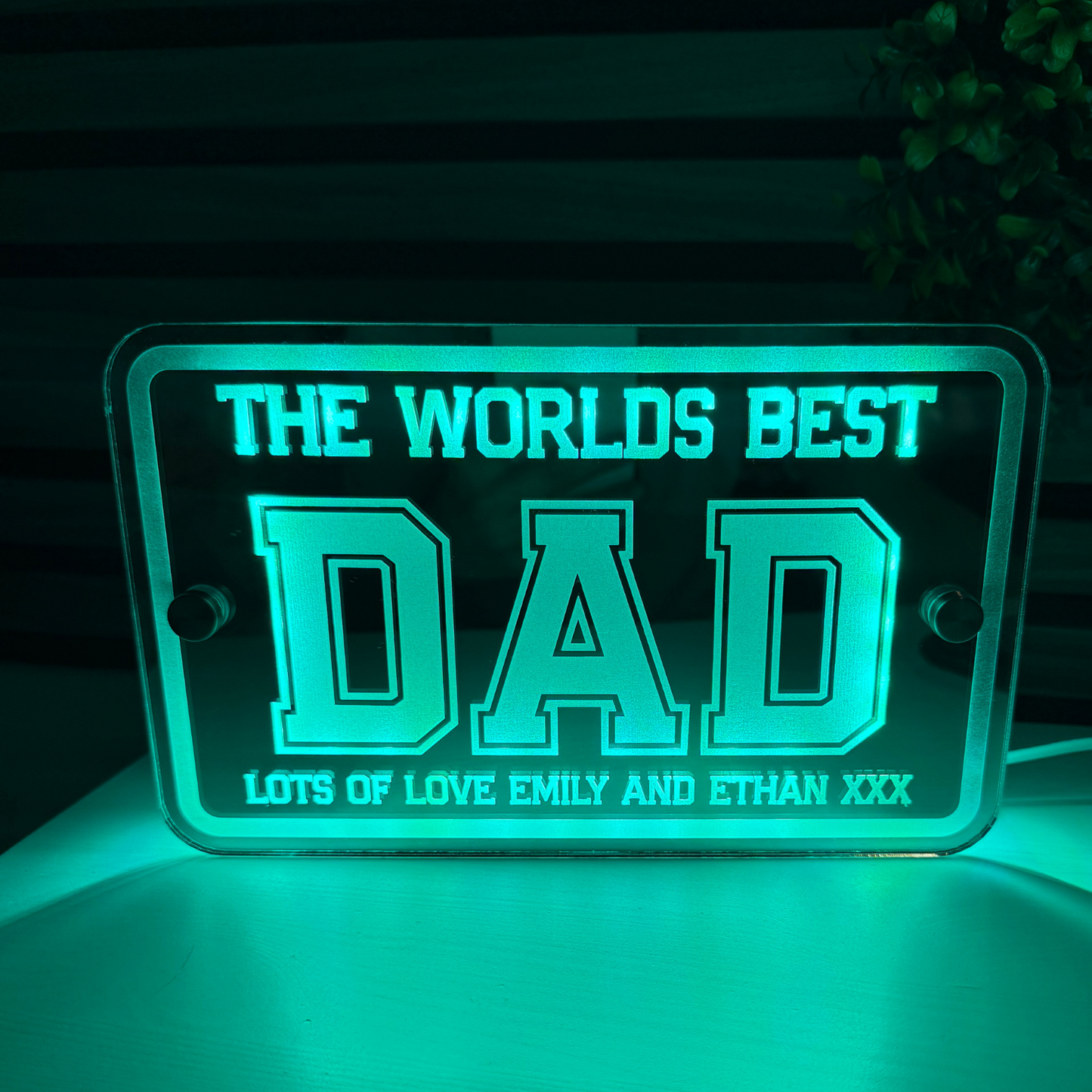 Personalised light-up sign for dad – perfect Father’s Day or birthday gift