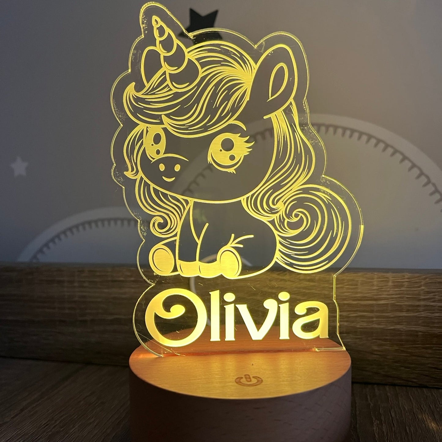 Magical night lamp for kids with custom name Olivia