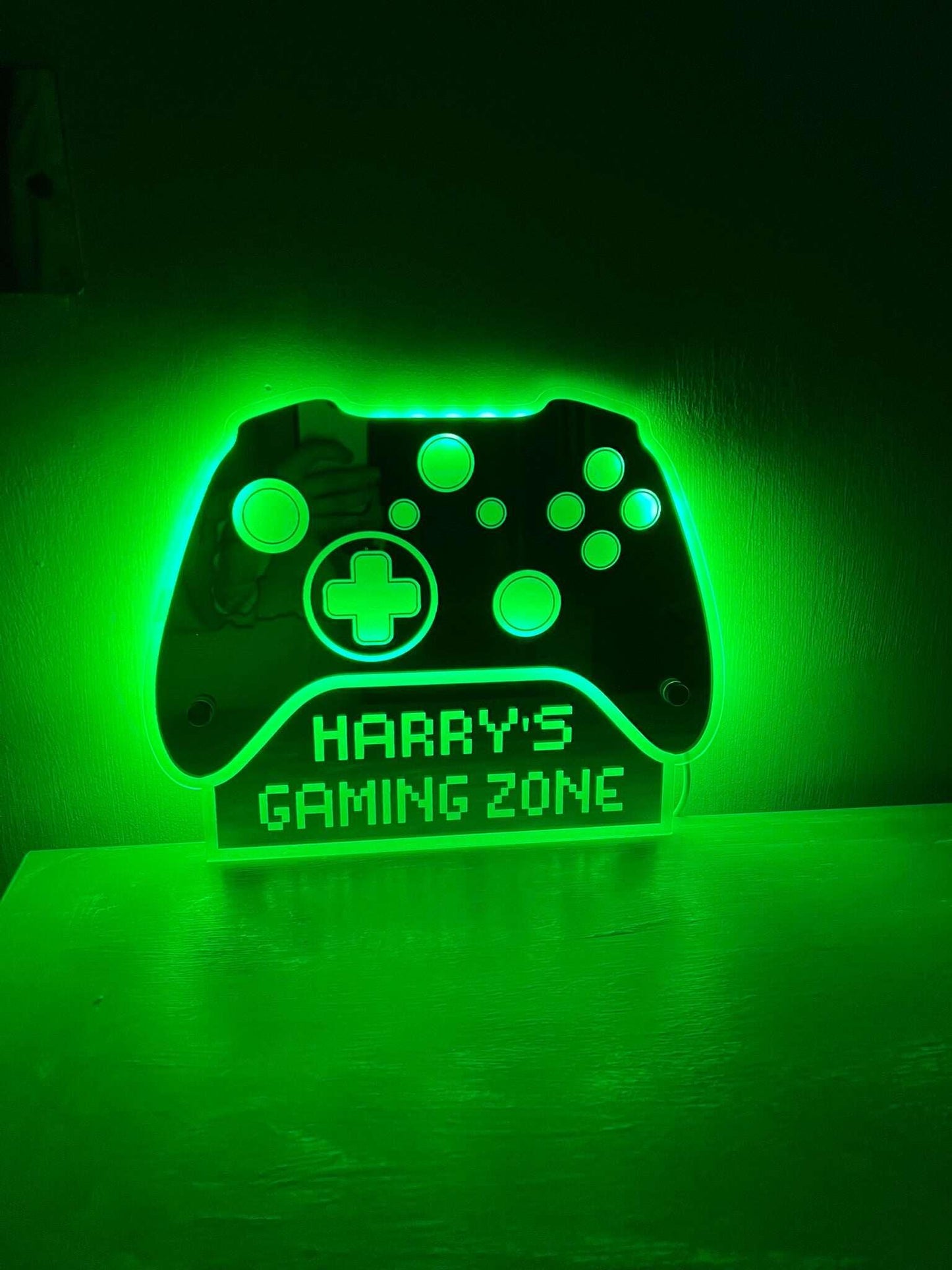 Xbox controller LED night light personalised for gifting