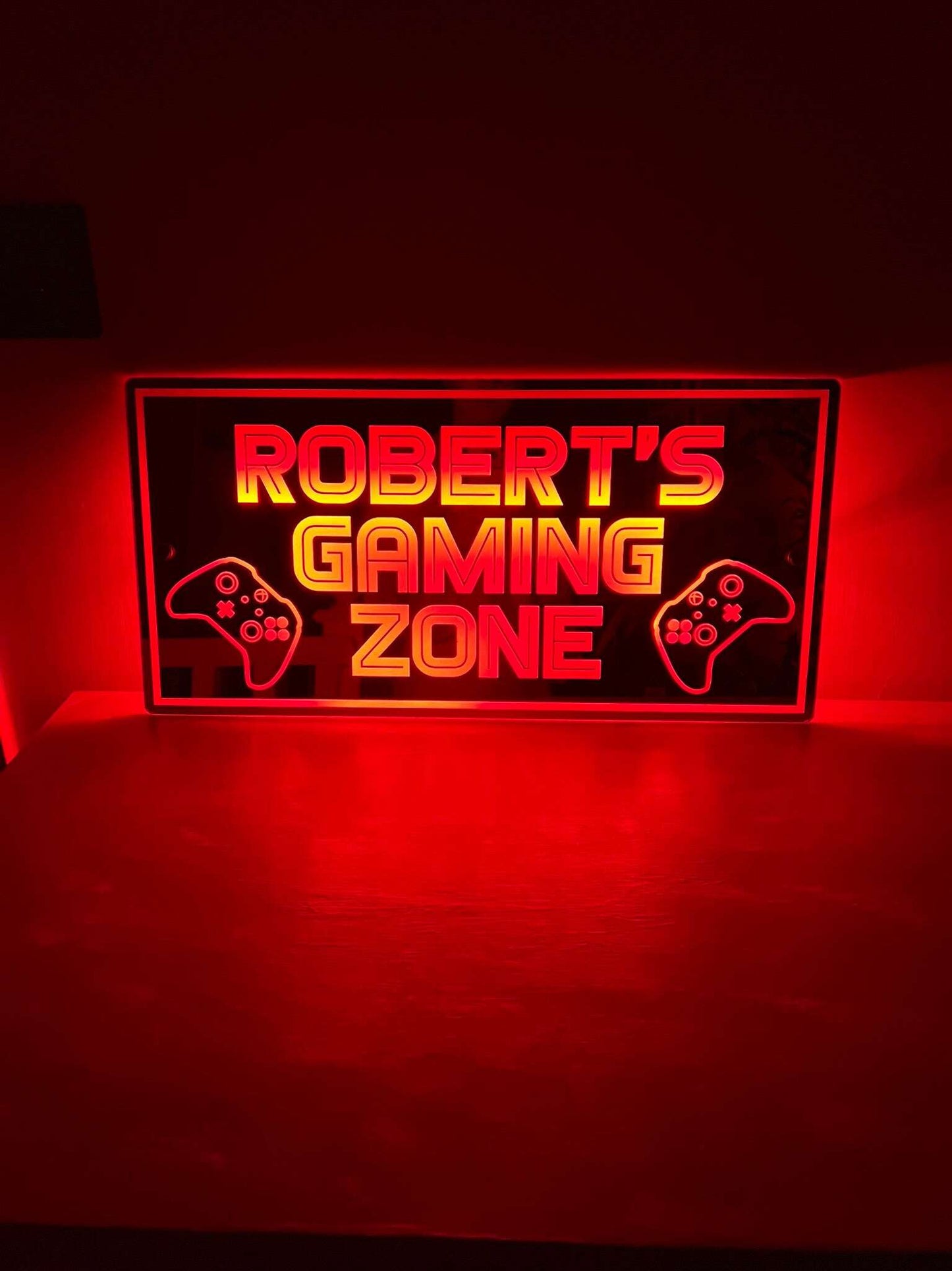 Custom LED sign with Xbox remote icon for gamers