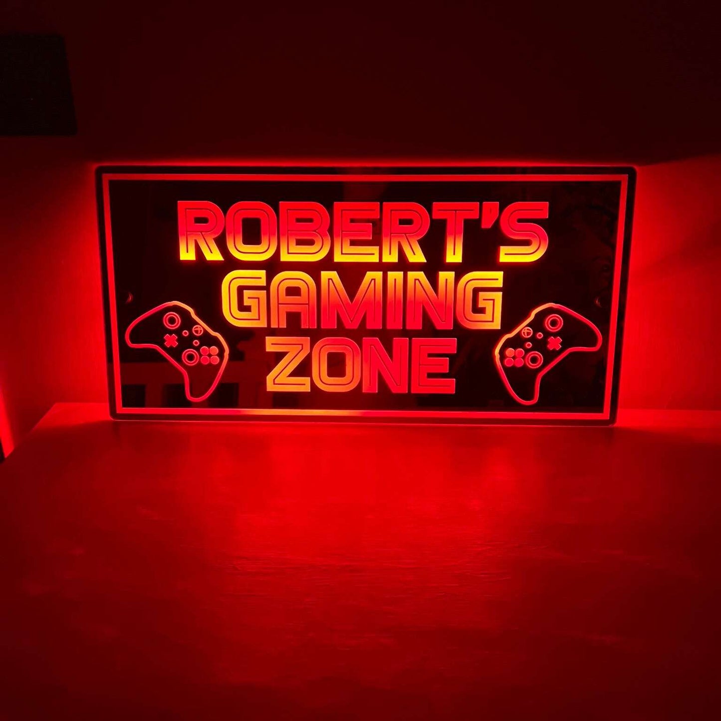 Custom LED sign with Xbox remote icon for gamers