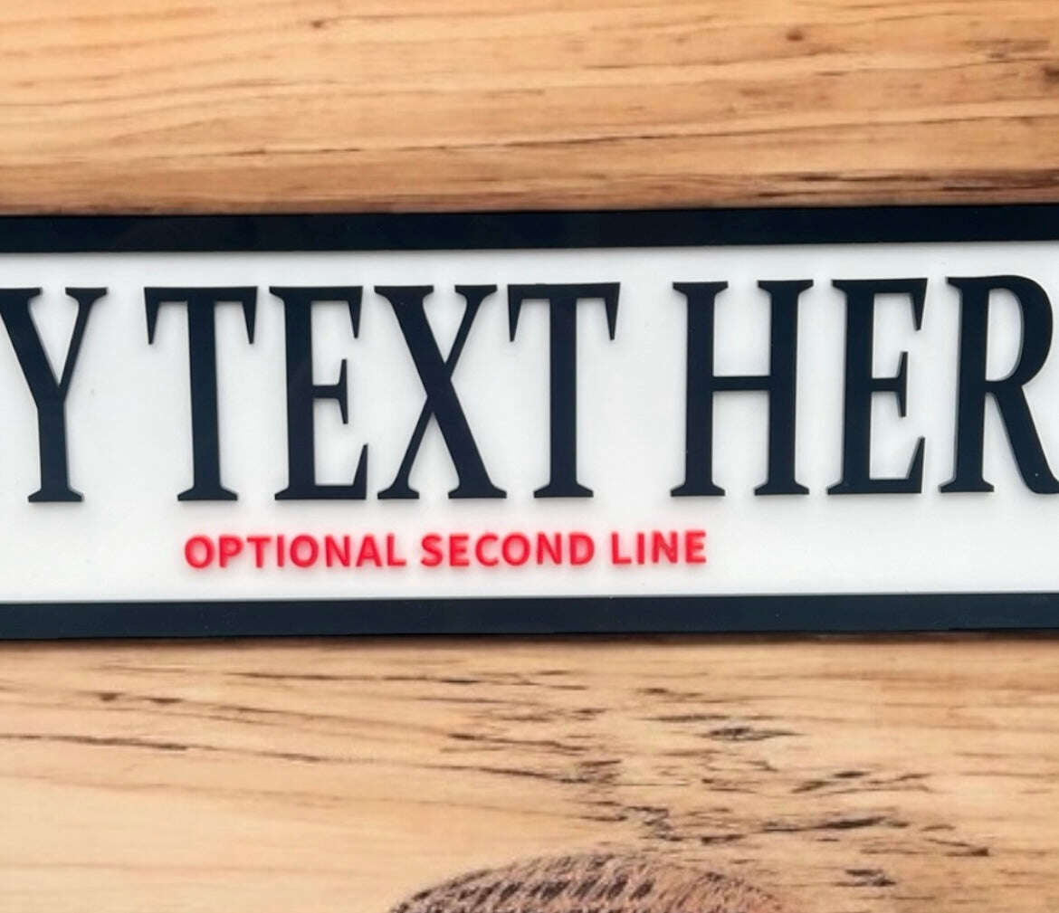 3D street sign ideal for man cave or office wall