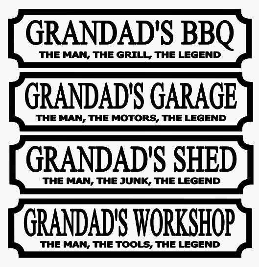 Custom 3D personalised street plaque for grandad