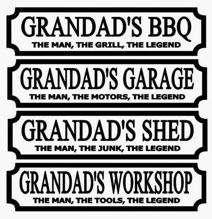 Custom 3D personalised street plaque for grandad