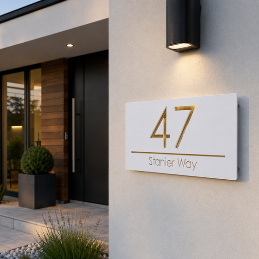 House Number and Street Name Sign - Chelsea