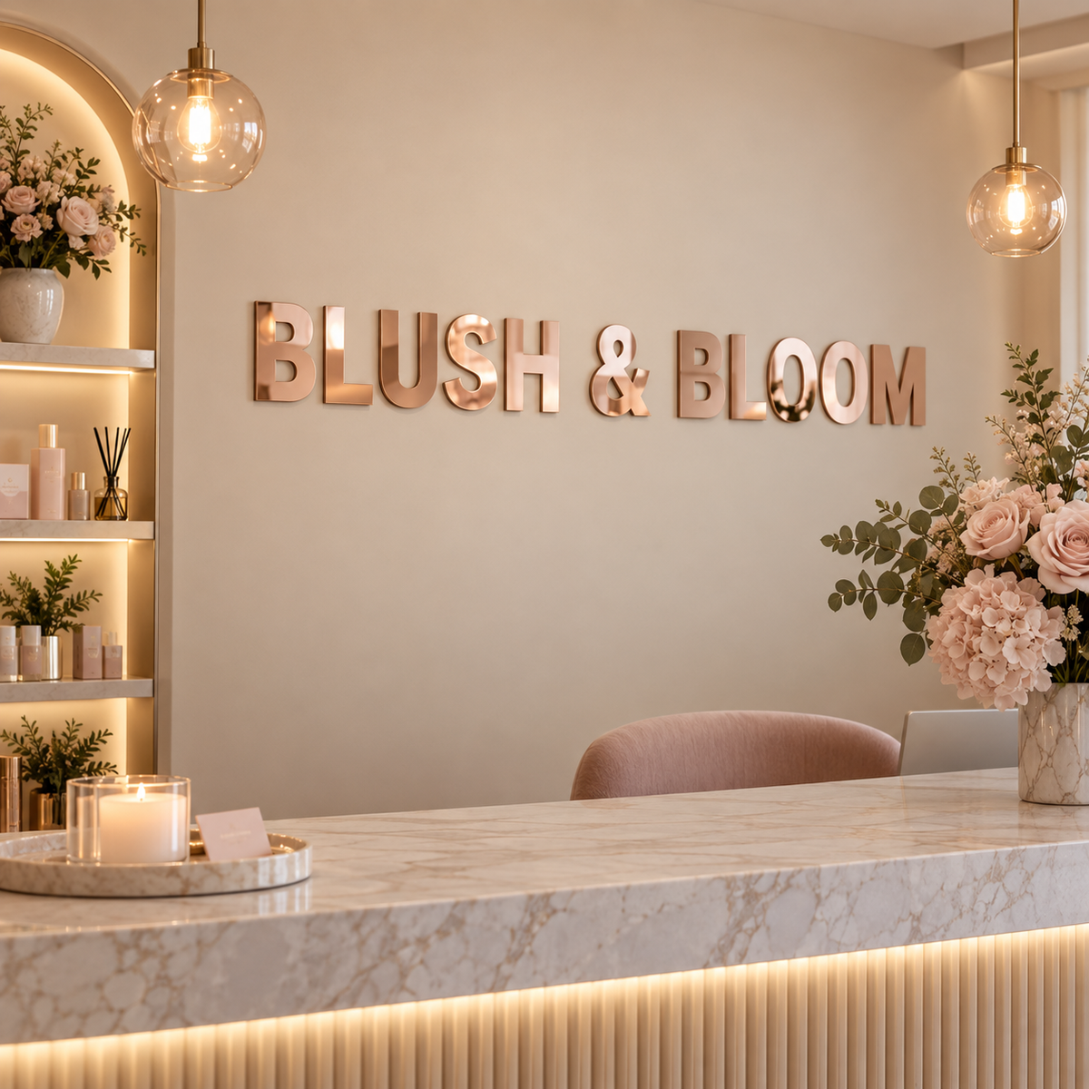 Personalised Mirror Acrylic Business Sign | Custom Wall Letters