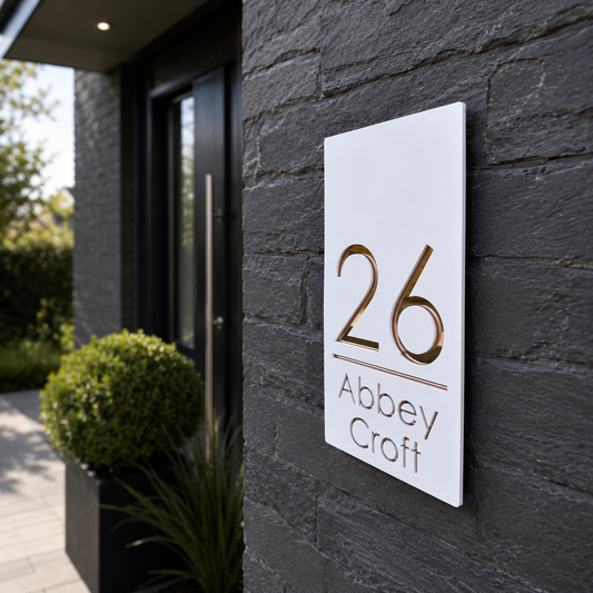 House Number and Street Name Sign - Windsor